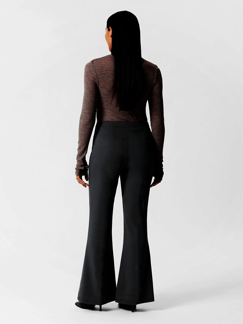 2024. gada pavasaris un rudens jaunais izmērs plus elegantas modes stila trikotāžas vidējas elastības vienkrāsainas bikses