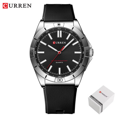 Curren 8449 Моден мъжки часовник Военен спортен кварцов ръчен часовник Силиконова каишка Life Waterproof Luminous Man Clock Reloj Hombr
