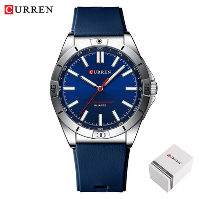 Curren 8449 Моден мъжки часовник Военен спортен кварцов ръчен часовник Силиконова каишка Life Waterproof Luminous Man Clock Reloj Hombr