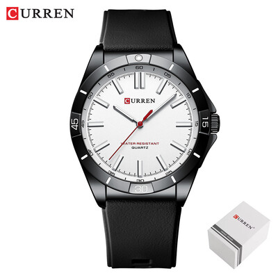 Curren 8449 Моден мъжки часовник Военен спортен кварцов ръчен часовник Силиконова каишка Life Waterproof Luminous Man Clock Reloj Hombr