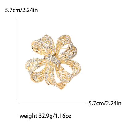 Dzirkstošās Rhinestone loku saktas sievietēm Unisex banketu ballītei mugursoma Dāvanas rotaslietas aksesuāri