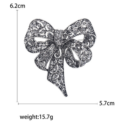 Dzirkstošās Rhinestone loku saktas sievietēm Unisex banketu ballītei mugursoma Dāvanas rotaslietas aksesuāri