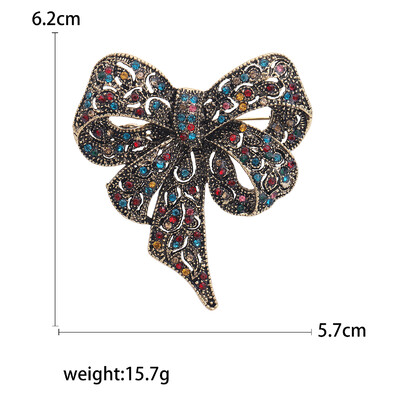 Dzirkstošās Rhinestone loku saktas sievietēm Unisex banketu ballītei mugursoma Dāvanas rotaslietas aksesuāri