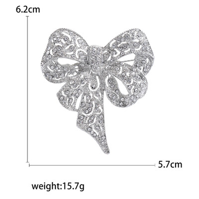 Dzirkstošās Rhinestone loku saktas sievietēm Unisex banketu ballītei mugursoma Dāvanas rotaslietas aksesuāri