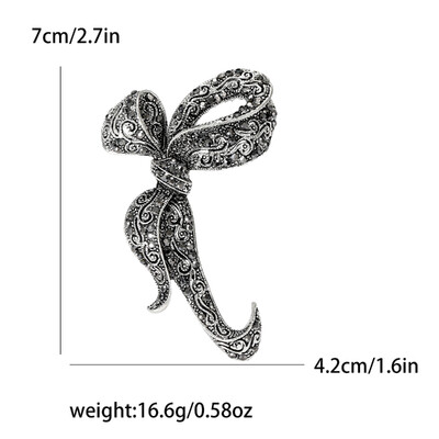 Dzirkstošās Rhinestone loku saktas sievietēm Unisex banketu ballītei mugursoma Dāvanas rotaslietas aksesuāri