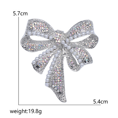 Dzirkstošās Rhinestone loku saktas sievietēm Unisex banketu ballītei mugursoma Dāvanas rotaslietas aksesuāri