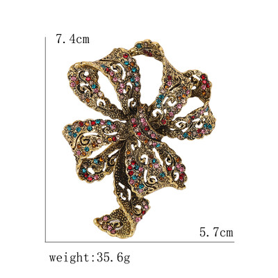 Dzirkstošās Rhinestone loku saktas sievietēm Unisex banketu ballītei mugursoma Dāvanas rotaslietas aksesuāri