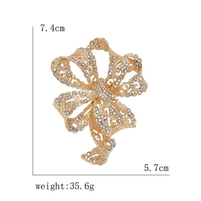 Dzirkstošās Rhinestone loku saktas sievietēm Unisex banketu ballītei mugursoma Dāvanas rotaslietas aksesuāri