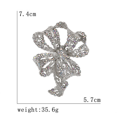 Dzirkstošās Rhinestone loku saktas sievietēm Unisex banketu ballītei mugursoma Dāvanas rotaslietas aksesuāri