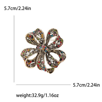 Dzirkstošās Rhinestone loku saktas sievietēm Unisex banketu ballītei mugursoma Dāvanas rotaslietas aksesuāri