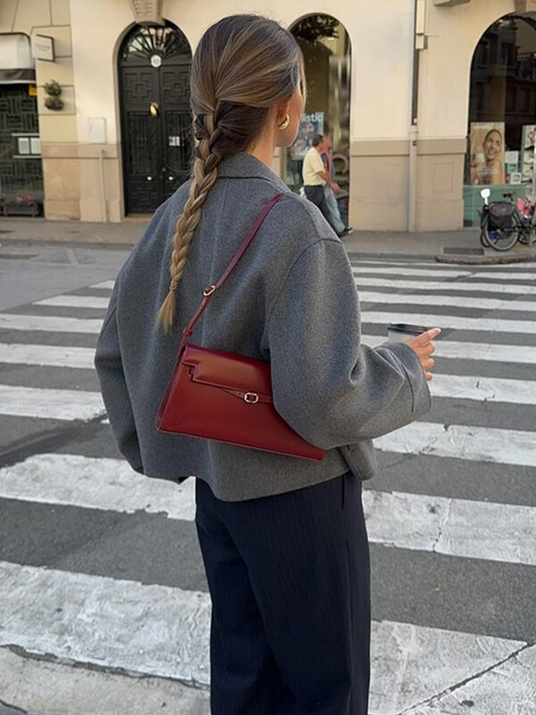 Pelēks ikdienas modes sieviešu mētelis, noliekta apkakle ar vienrindu brīvi īsi mēteļi, jauni retro rudens ziemas vienkrāsaini virsdrēbes