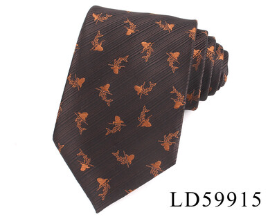 Nove prugaste kravate smeđe boje za muškarce Žene Muška kravata za zabavu Poslovna vjenčanja Kravate za odrasle Poklon za kumove