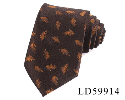 Nove prugaste kravate smeđe boje za muškarce Žene Muška kravata za zabavu Poslovna vjenčanja Kravate za odrasle Poklon za kumove