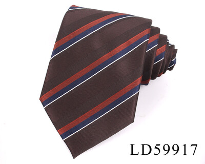 Nove prugaste kravate smeđe boje za muškarce Žene Muška kravata za zabavu Poslovna vjenčanja Kravate za odrasle Poklon za kumove