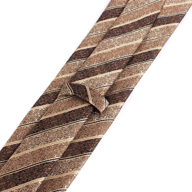 Nove prugaste kravate smeđe boje za muškarce Žene Muška kravata za zabavu Poslovna vjenčanja Kravate za odrasle Poklon za kumove