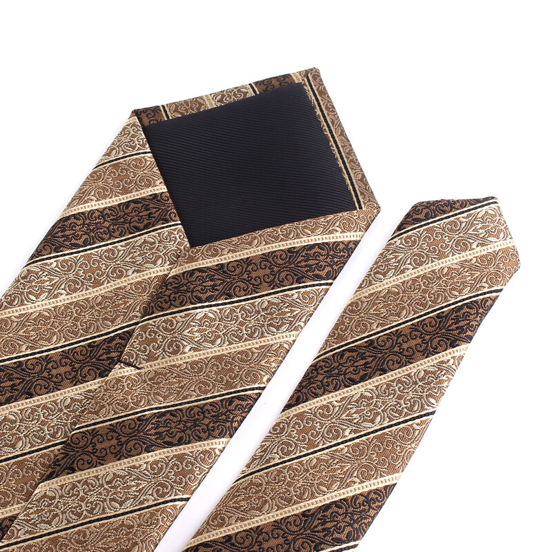 Nove prugaste kravate smeđe boje za muškarce Žene Muška kravata za zabavu Poslovna vjenčanja Kravate za odrasle Poklon za kumove