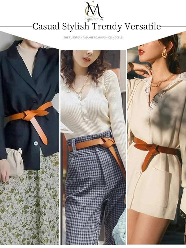 Sieviešu govs ādas josta, mīksta īstas ādas mezglota siksniņu kleita aksesuāri gotikas retro greznuma dizaineru jostas korsete sievietēm