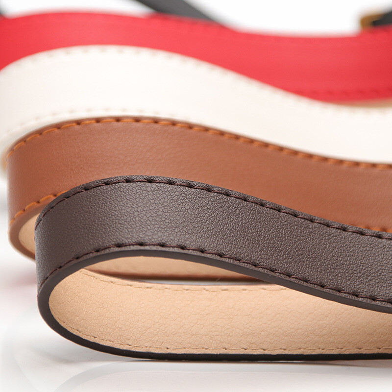 Cool ženski PU remen s torbom Kožna torba oko struka Modni ženski prsten čiste boje Messenger Pojasevi za ramena i prsa Veleprodaja Dropship