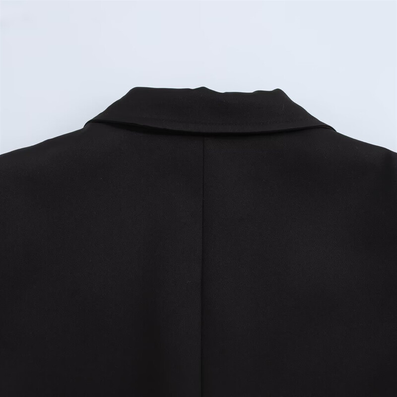 2024. gada RARF ziemas jauns produkts sieviešu modes ikdienas melns, daudzpusīgs, šaurs apkakles mētelis ar garām piedurknēm