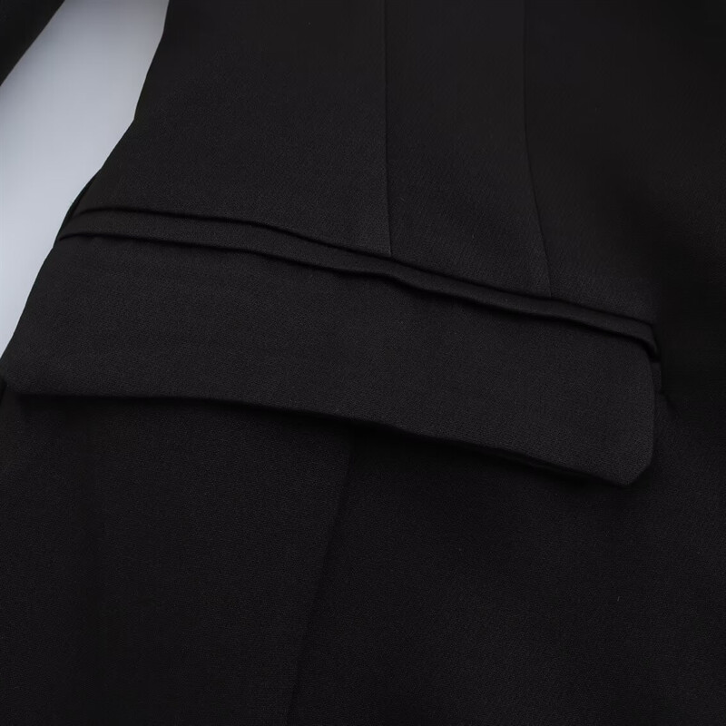 2024. gada RARF ziemas jauns produkts sieviešu modes ikdienas melns, daudzpusīgs, šaurs apkakles mētelis ar garām piedurknēm