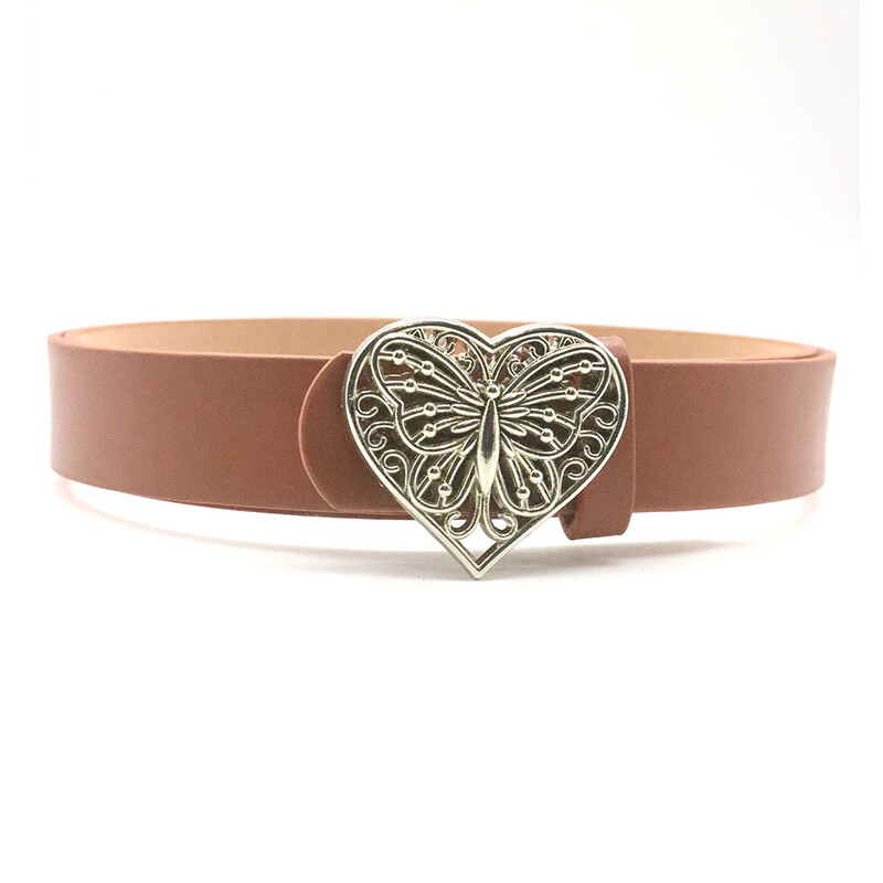 2024 Sieviešu Y2k Josta Gothic Retro sirds tauriņš mīlestības sprādze PU jostas modes brīvā laika pavadīšanas piemērots ikdienas braucieniem Aksesuāri