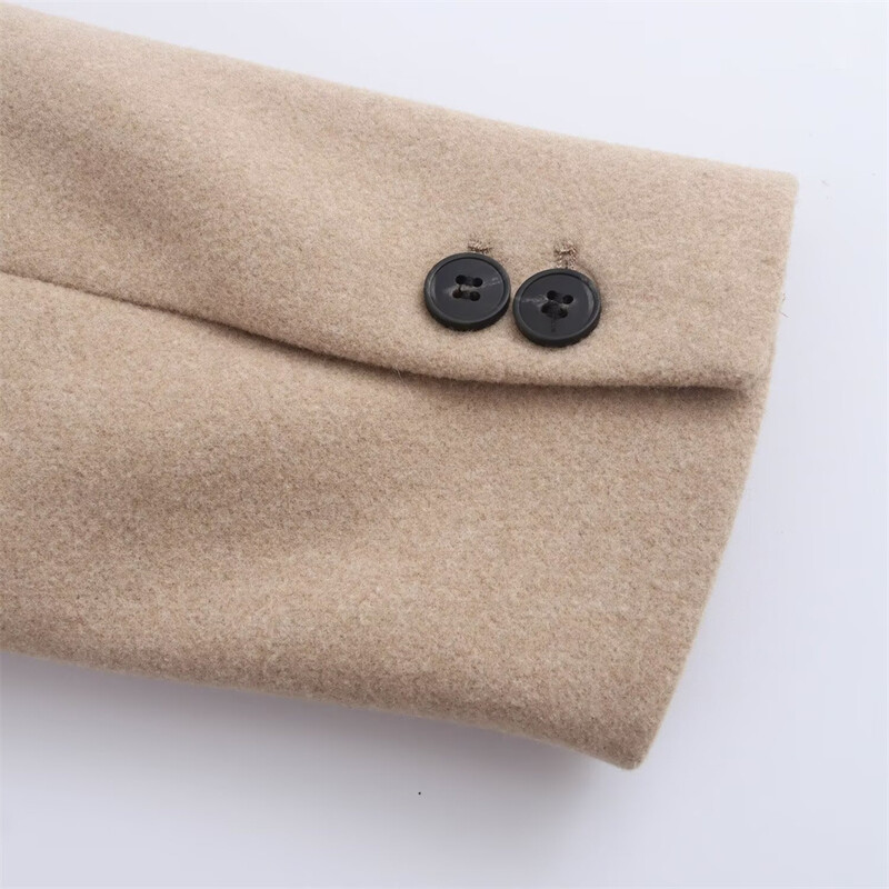 TRAF rudens jaunais, moderns sieviešu temperamenta slaids atloks ar vienrindu rotājumu brīva un daudzpusīga mēteļa jaka