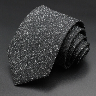 Luksuzna crna muška kravata od 8 cm, poliesterska kravata za muškarce, jednobojna jacquard kravata s paisley prugama, poslovna zabava Corbatas