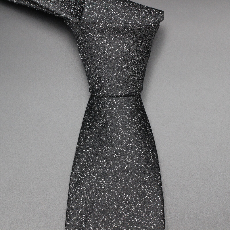 Luksuzna crna muška kravata od 8 cm, poliesterska kravata za muškarce, jednobojna jacquard kravata s paisley prugama, poslovna zabava Corbatas