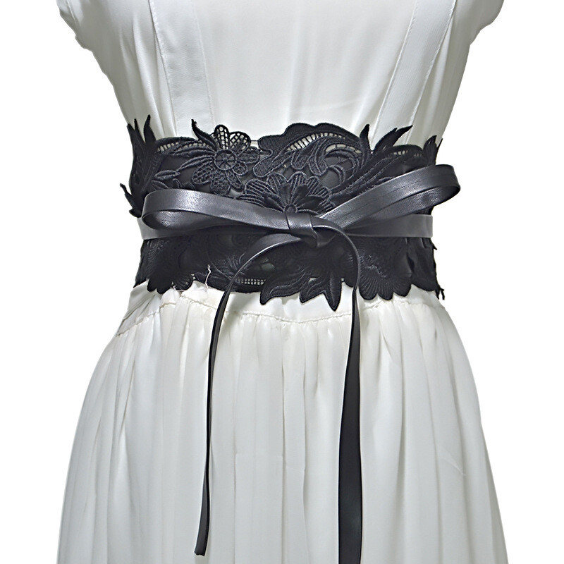 ZLY 2022 jauna modes sieviešu jostasvieta, grezna mežģīņu grebuma dekorācija, grezna ķermeņa vidukļa forma Eleganta josta, regulējama jostasvieta