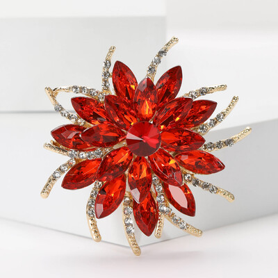 Luxus virágos bross női kitűző öltöny kiegészítők Jewel Crystal egyszerű napraforgó bross