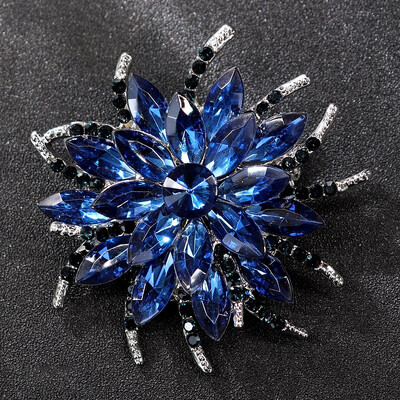 Luxus virágos bross női kitűző öltöny kiegészítők Jewel Crystal egyszerű napraforgó bross