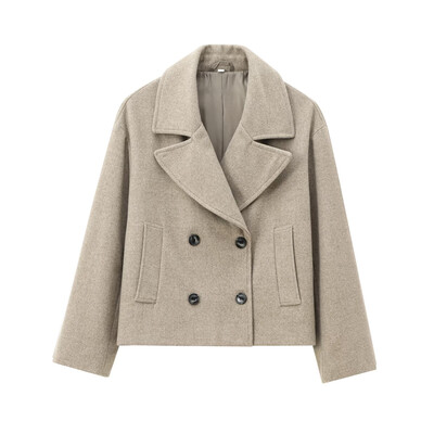 UNIZERA premium klases divrindu īss mētelis ar rudens un ziemas apkaklēm, sieviešu jaka ar garām piedurknēm.