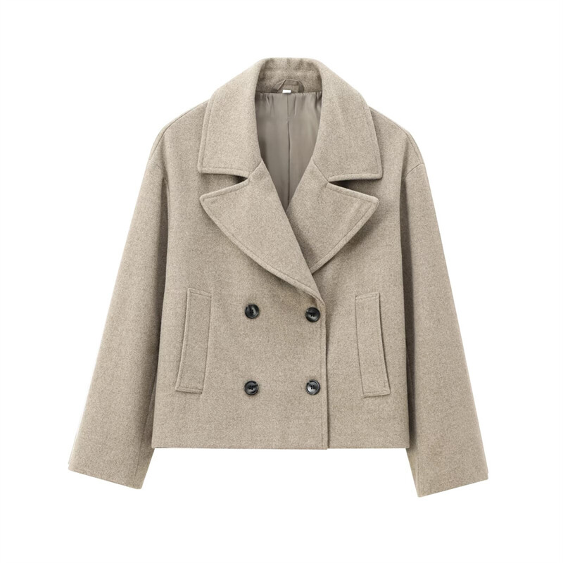 UNIZERA premium klases divrindu īss mētelis ar rudens un ziemas apkaklēm, sieviešu jaka ar garām piedurknēm.