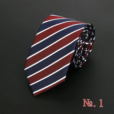 Нова модна раирана мъжка вратовръзка на каре Червено синьо сиво Класически вратовръзки Развлечение Бизнес сватба Висококачествена 6 см копринена вратовръзка