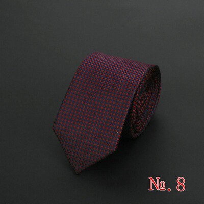 Нова модна раирана мъжка вратовръзка на каре Червено синьо сиво Класически вратовръзки Развлечение Бизнес сватба Висококачествена 6 см копринена вратовръзка