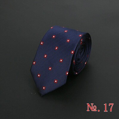 Нова модна раирана мъжка вратовръзка на каре Червено синьо сиво Класически вратовръзки Развлечение Бизнес сватба Висококачествена 6 см копринена вратовръзка
