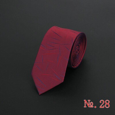 Нова модна раирана мъжка вратовръзка на каре Червено синьо сиво Класически вратовръзки Развлечение Бизнес сватба Висококачествена 6 см копринена вратовръзка