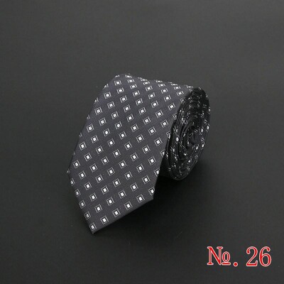 Нова модна раирана мъжка вратовръзка на каре Червено синьо сиво Класически вратовръзки Развлечение Бизнес сватба Висококачествена 6 см копринена вратовръзка