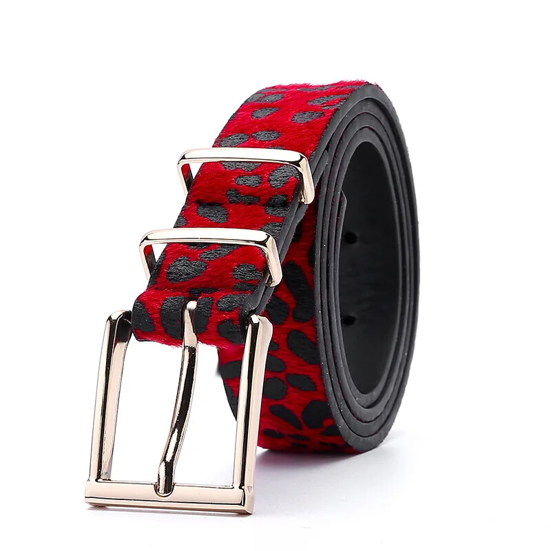 Creative Leopard Print zirgu matu jostas sievietēm, kas apvienotas ar džinsiem Fashion Trend jostasvietas aksesuārs no Eiropas, Amerikas