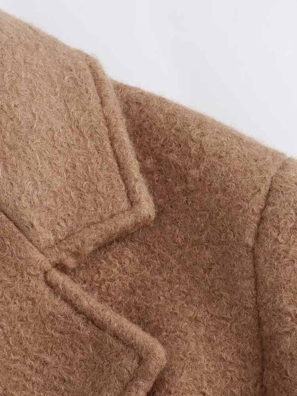 TRAF Eiropas un Amerikas stila ārējās tirdzniecības sieviešu apģērbi jauns modes brīvā laika brīvs mētelis ar garām piedurknēm