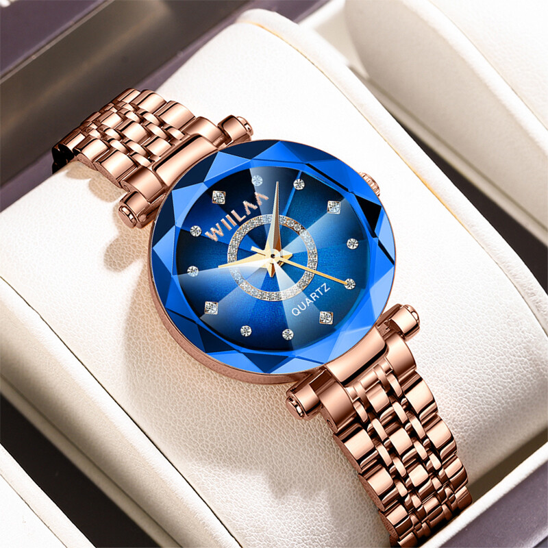 Női karkötős órák, rozsdamentes acél szíj, elegáns gyémánt számlapú női karóra, kristálytiszta, kiváló márkájú luxus 2025