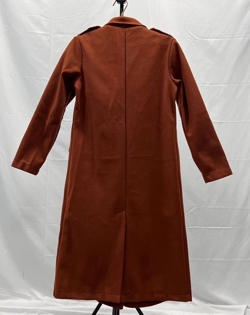 Uzvalks vilnas mētelis senior sense 2024 rudens un ziemas jauns divrindu plecu slaidinošs vilnas mēteļa korejiešu versija