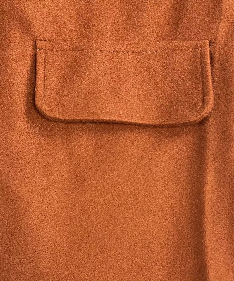 Uzvalks vilnas mētelis senior sense 2024 rudens un ziemas jauns divrindu plecu slaidinošs vilnas mēteļa korejiešu versija