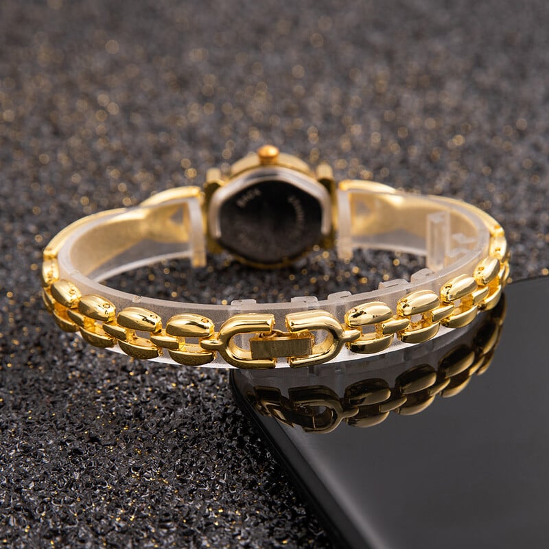 2023. gada modes zelta retro stila pulkstenis sievietēm, grezns, elegants kvarca pulkstenis, sieviešu raksts, rokassprādze, ikdienas rokas pulksteņi Reloj Mujer