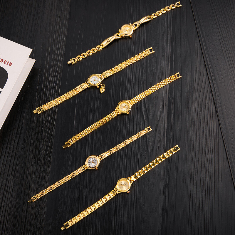 2023. gada modes zelta retro stila pulkstenis sievietēm, grezns, elegants kvarca pulkstenis, sieviešu raksts, rokassprādze, ikdienas rokas pulksteņi Reloj Mujer