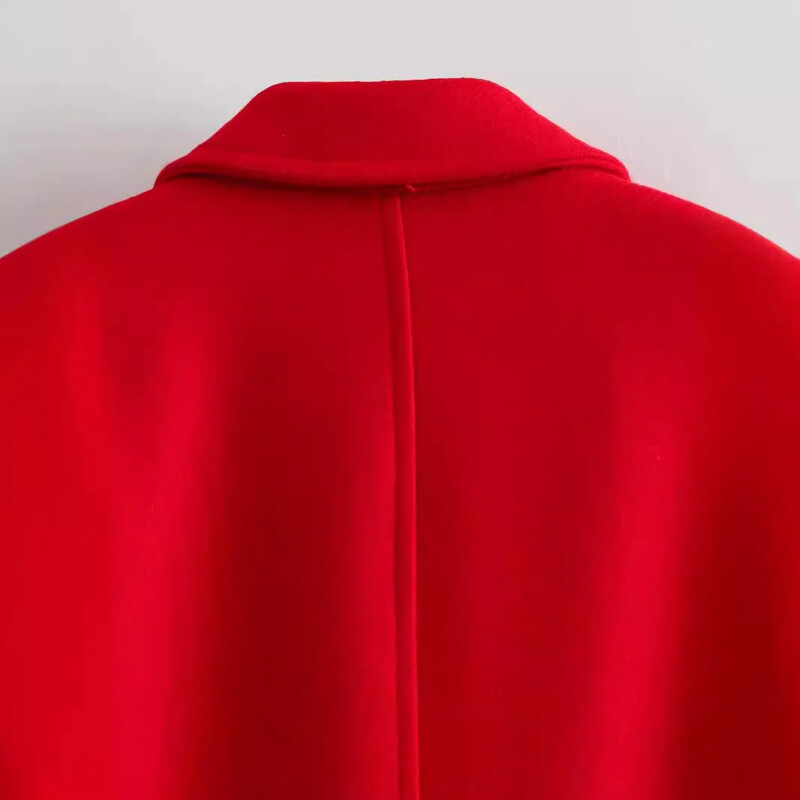 2023. gada rudens/ziemas jauns produkts Sieviešu jauns modes un ikdienas daudzpusīgs polo apkakle ar divrindu garu mēteļu virsdrēbēm