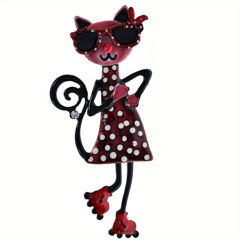 Sievietēm Jauna, jauka, seksīga kaķa piespraude, emalja, dzīvnieku piespraude sievietēm vīriešiem, bērniem, aksesuāri, dāvanu kaķa emblēma