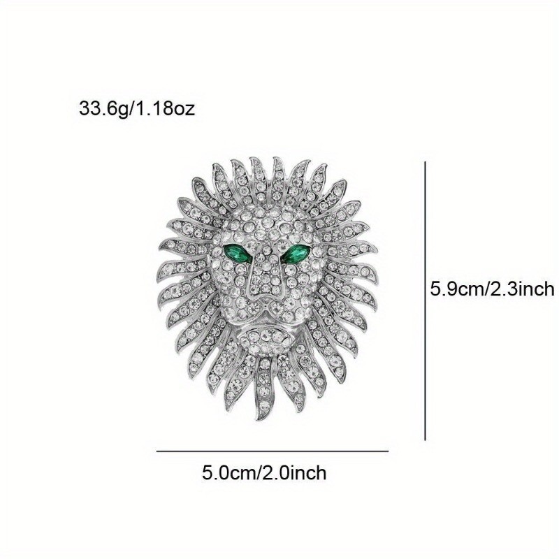 Izsmalcinātas Lauvas saktas Unisex Rhinestone Animal Party Biroja saktas Augstas kvalitātes apģērbu aksesuāri Piespraudes