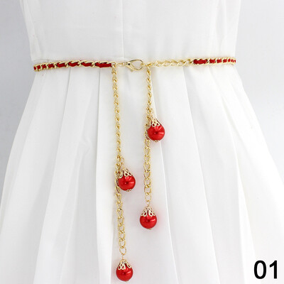 Augstas jostasvietas Zelta sudraba jostas sievietēm Modes jostasvietas Vispārpiemērota josta ballītēm Juvelierizstrādājumi Kleita Viduklis Metāla ķēdes jostas