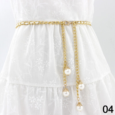 Augstas jostasvietas Zelta sudraba jostas sievietēm Modes jostasvietas Vispārpiemērota josta ballītēm Juvelierizstrādājumi Kleita Viduklis Metāla ķēdes jostas